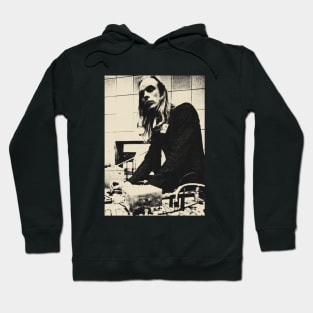 Brian Eno Cool - Vintage Pencil Drawing Style Hoodie